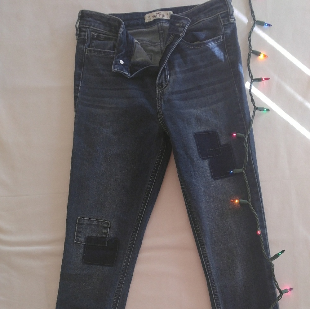 Hollister skinny patch Jeans